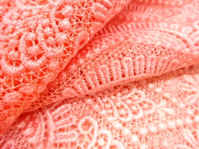  レース花模様ショール